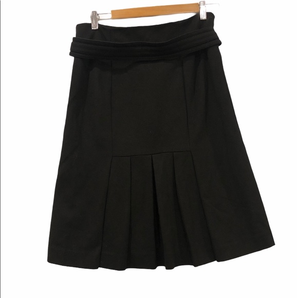 Club Monaco Belted Skirt with Ruffle Black Size 8 - Picture 3 of 9